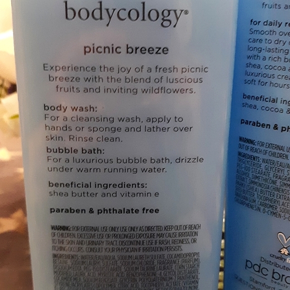 🆕️❣LAST 1❣ "PICNIC BREEZE" BODYCOLOGY BODY WASH SET~ FREE BODY PUFF - Picture 6 of 7